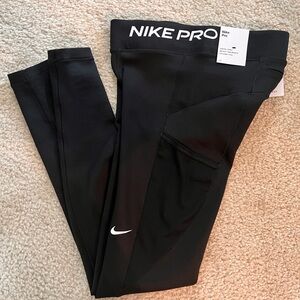 Nike Pro Full Length Mid Rise Training Leggings Black
